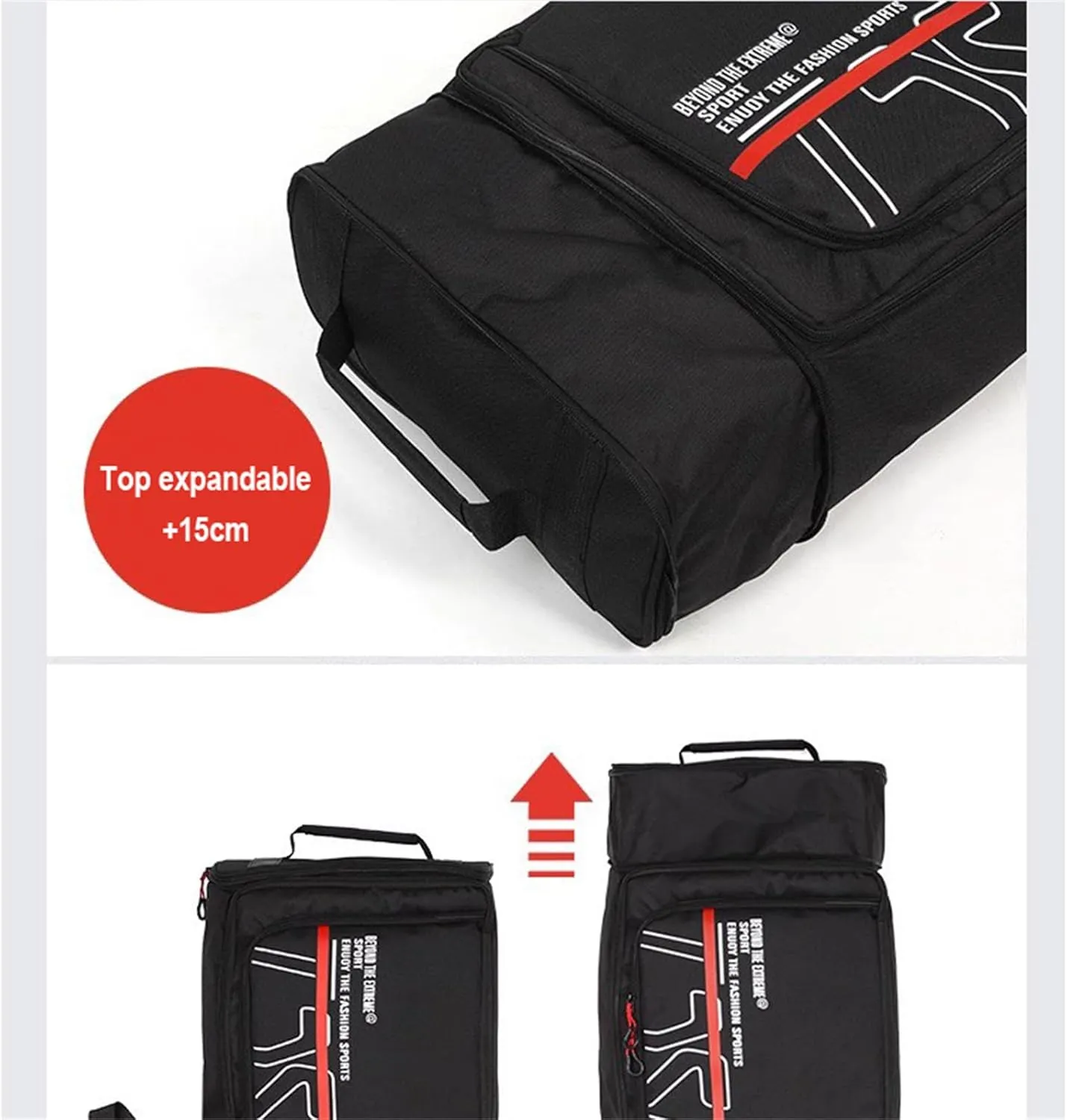 Roller Snowboard Bag with Wheels Adjustable Length Double Rolling Ski Bag Snow Roller Bag - Ski Bag with Wheels Foldable Wheeled Ski Bag Perfect for Travel