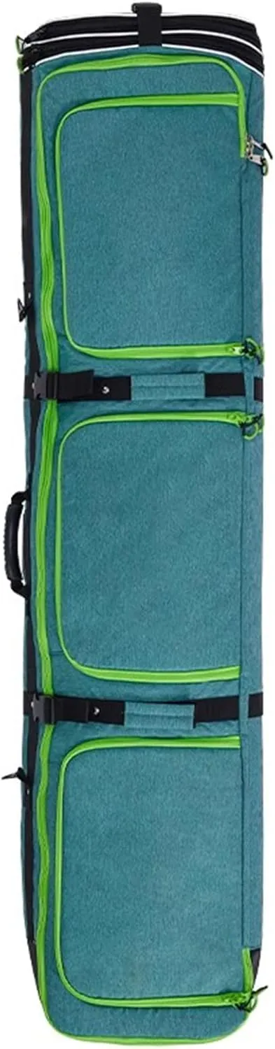 Roller Snowboard Bag with Wheels Double Rolling Ski Bag Adjustable Length Foldable Wheeled Ski Bag Waterproof Roller Snowboard Bag Extra Long/Wide/Deep for Air Travel
