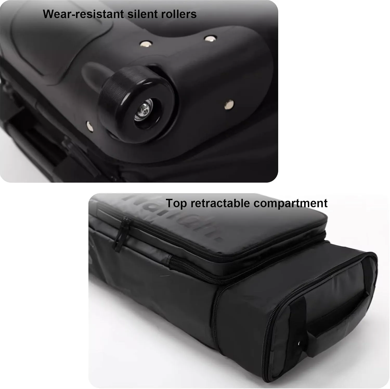 Roller Snowboard Bag with Wheels Foldable Wheeled Ski Bag Fully Padded Snowboard Bag with Wheels Adjustable Length Snow Ski Bags for Air Travel