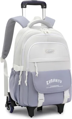 Rolling Backpack,Backpack with Wheels for Boys,Capacity Wheeled Bookbag for School,Roller Backpack