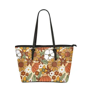 Rustic Blooms | Leather Tote Bag