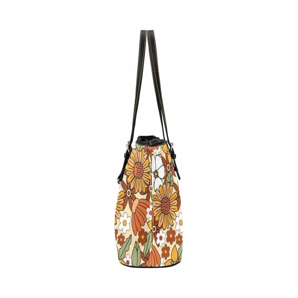 Rustic Blooms | Leather Tote Bag