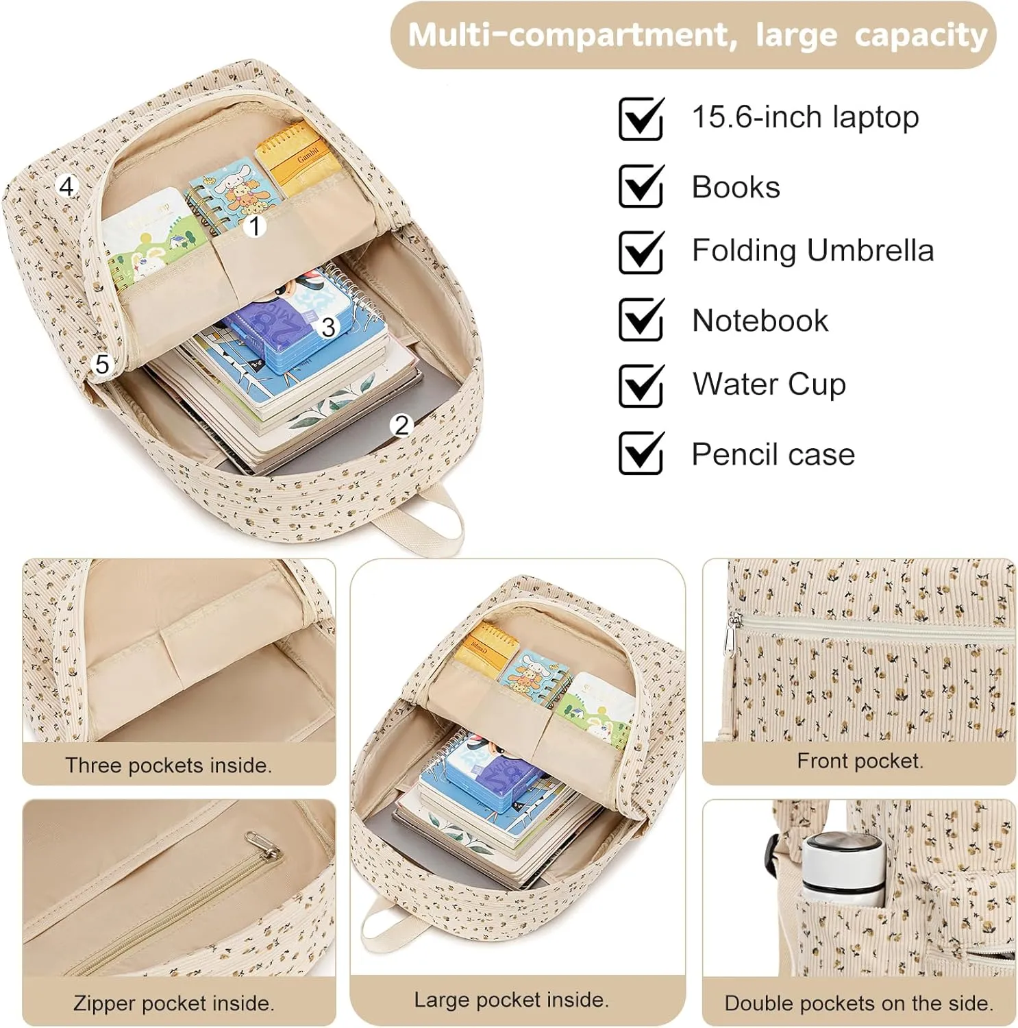 School Backpack Teen Girls Lightweight Bookbags Elementary Middle School College Back Pack Women Laptop Casual Daypacks