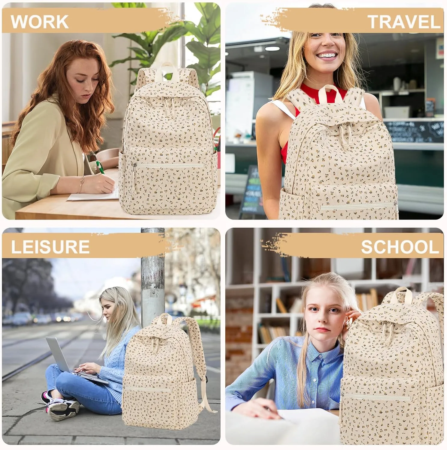 School Backpack Teen Girls Lightweight Bookbags Elementary Middle School College Back Pack Women Laptop Casual Daypacks