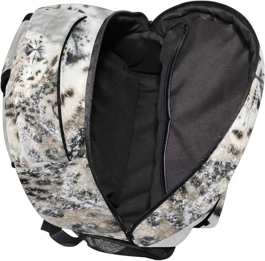 senya Snow Leopard Backpack School Bag Travel Daypack Rucksack for Students