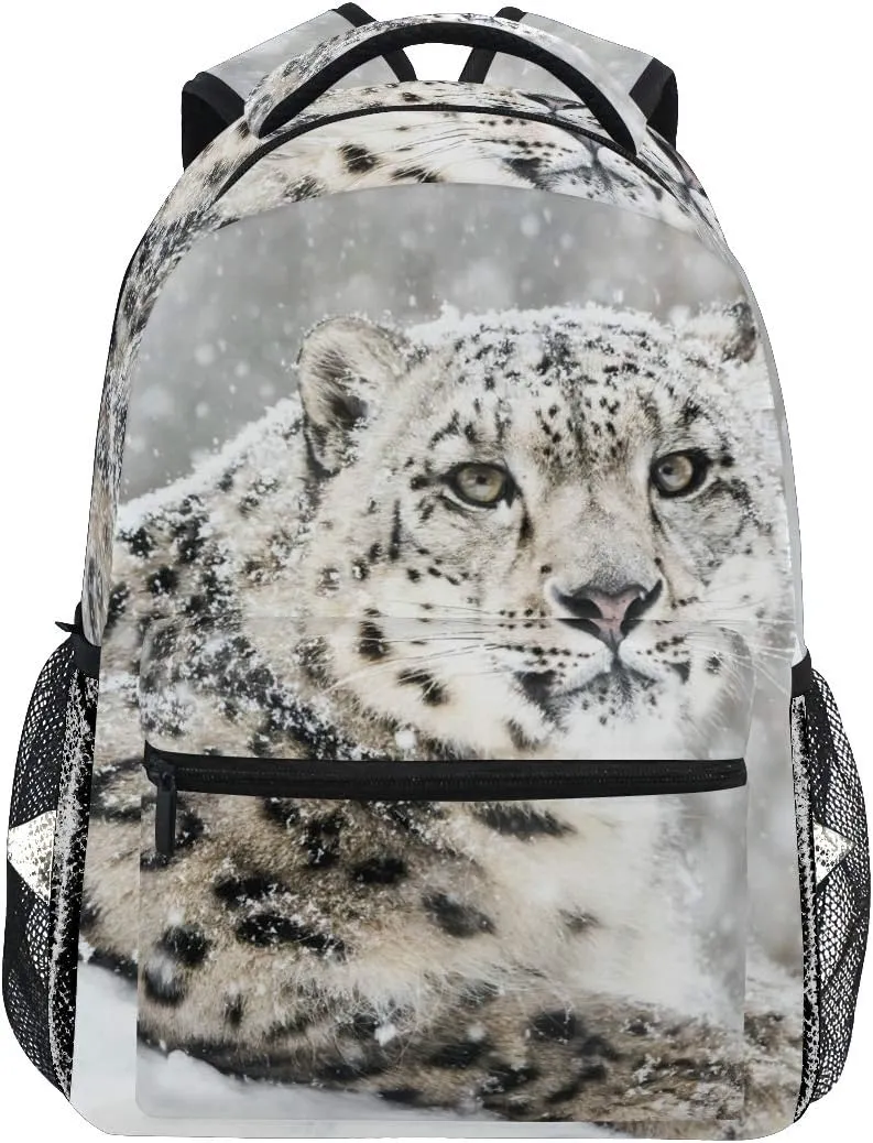 senya Snow Leopard Backpack School Bag Travel Daypack Rucksack for Students
