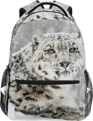 senya Snow Leopard Backpack School Bag Travel Daypack Rucksack for Students