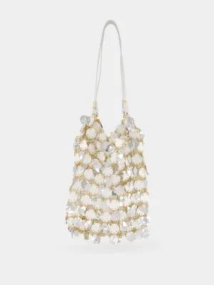 Silver Sparkle Discs Bag