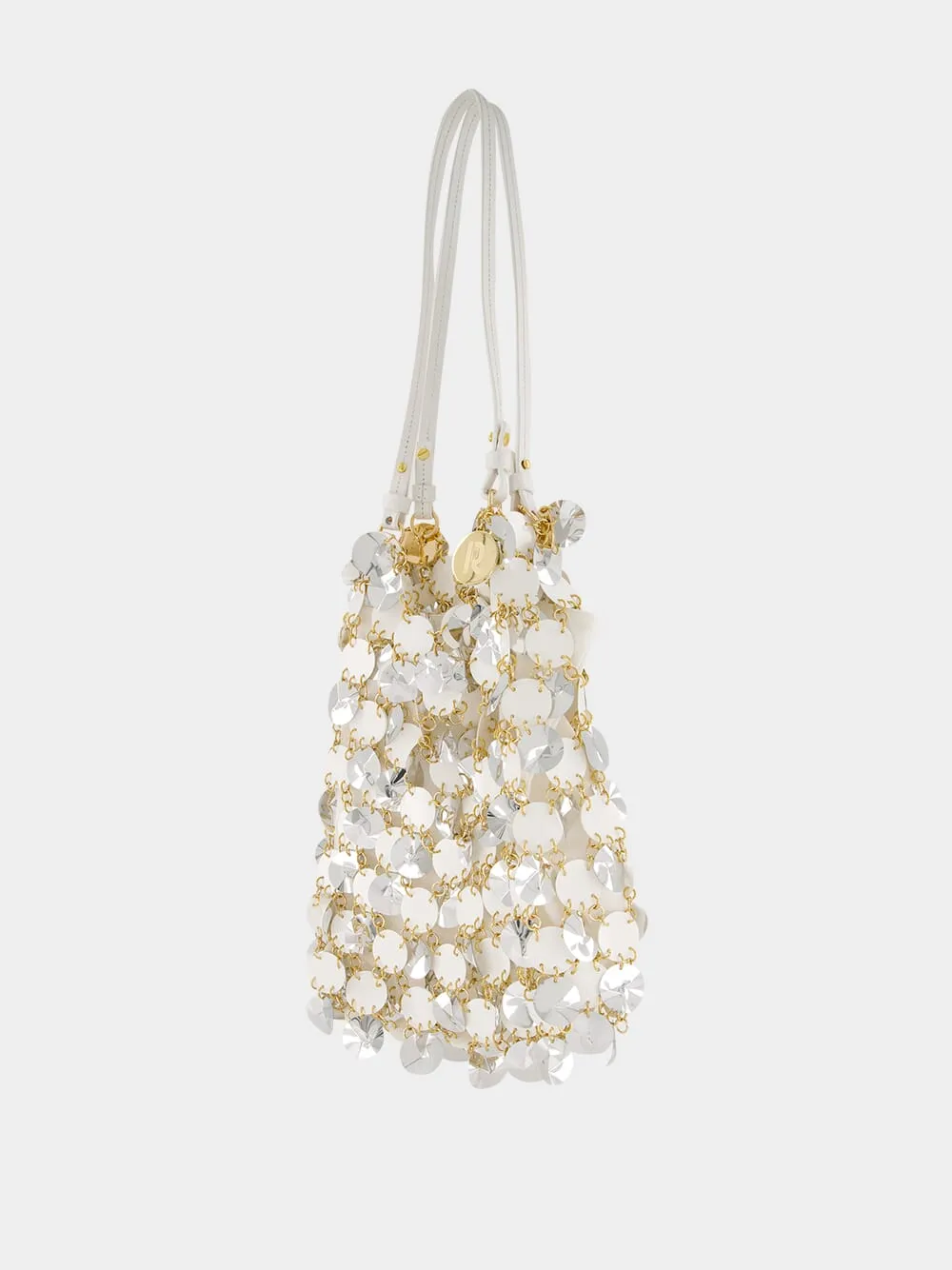 Silver Sparkle Discs Bag