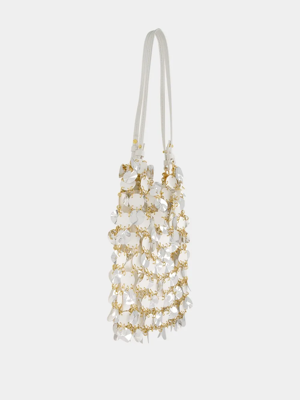 Silver Sparkle Discs Bag