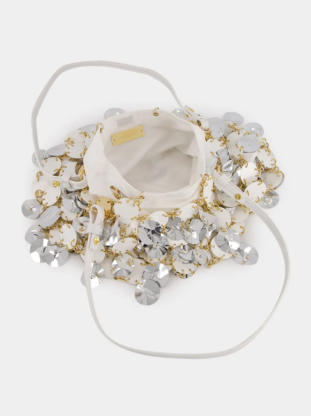 Silver Sparkle Discs Bag