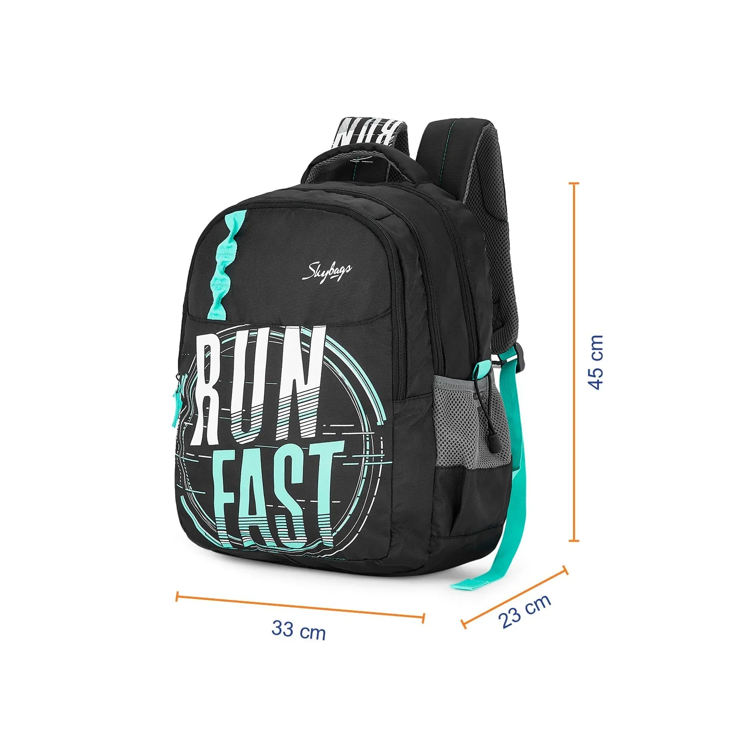 Skybags New Neon 22  06 School Backpack Black