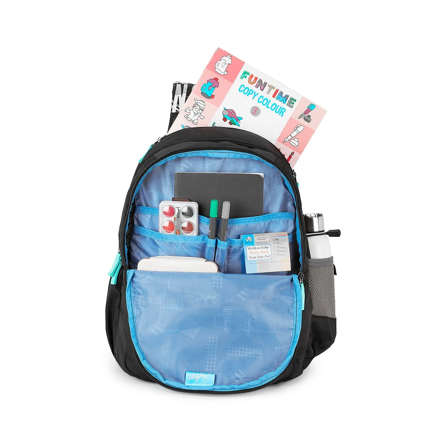 Skybags New Neon 22  06 School Backpack Black