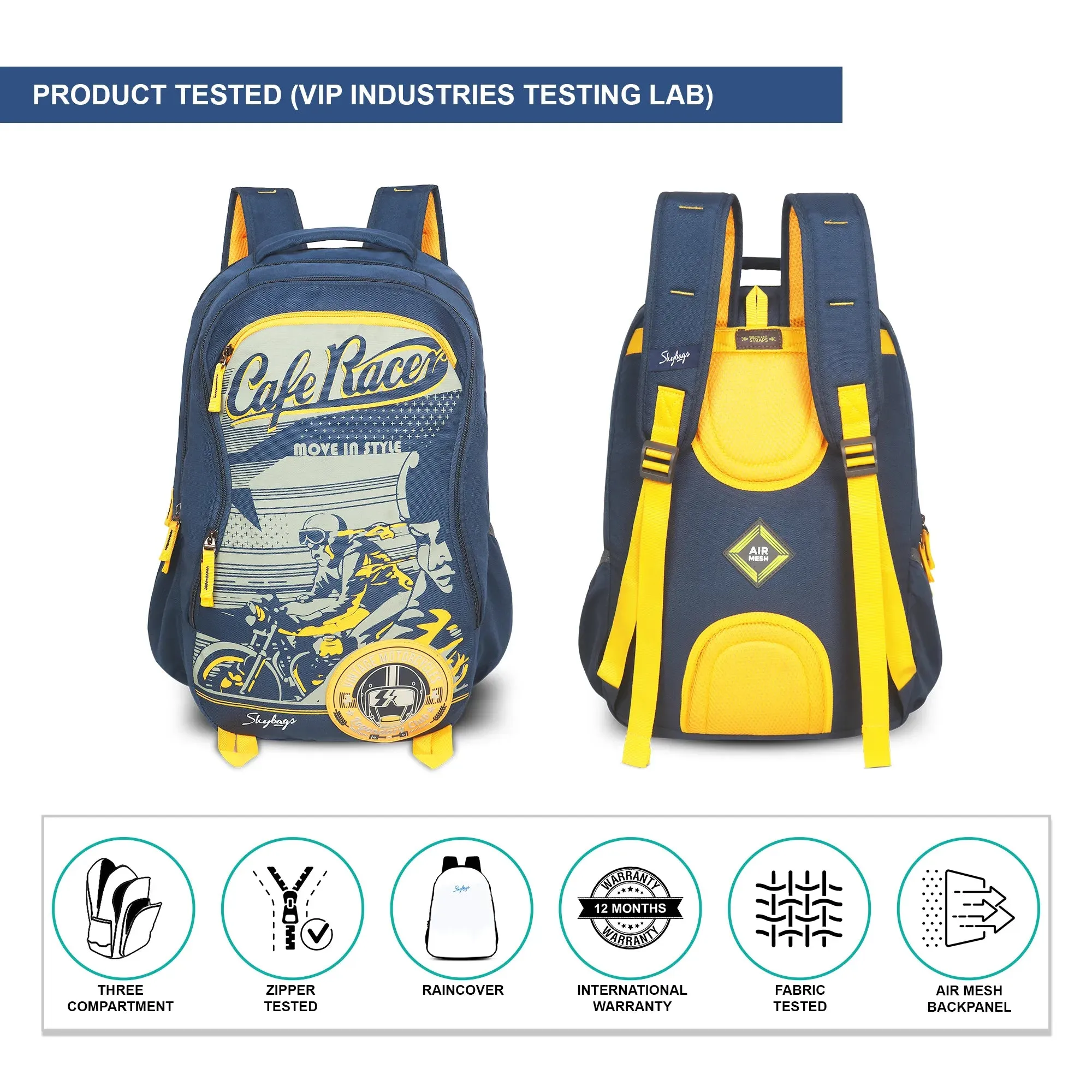 Skybags Offroader Pro  Laptop Backpack  Navy Blue