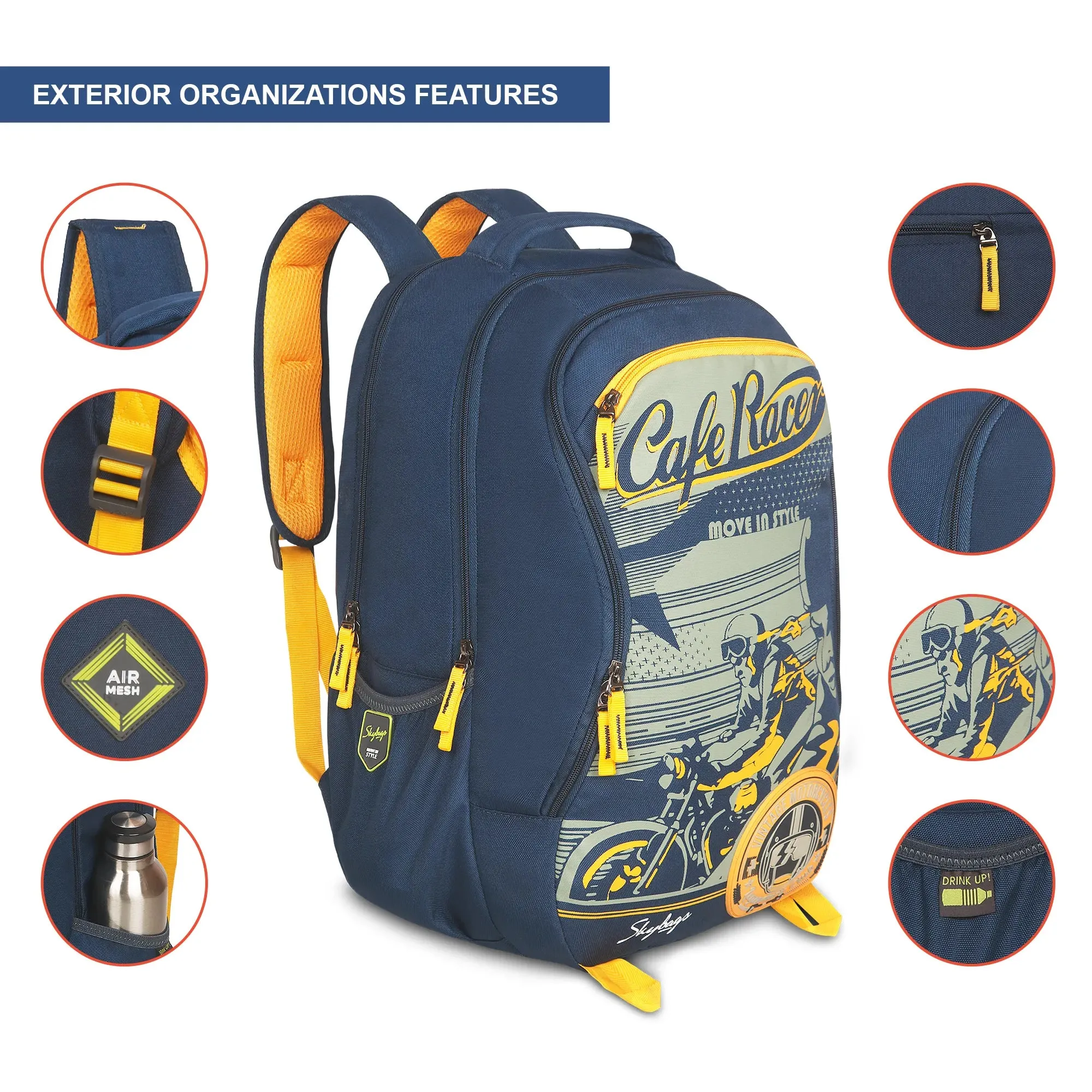 Skybags Offroader Pro  Laptop Backpack  Navy Blue
