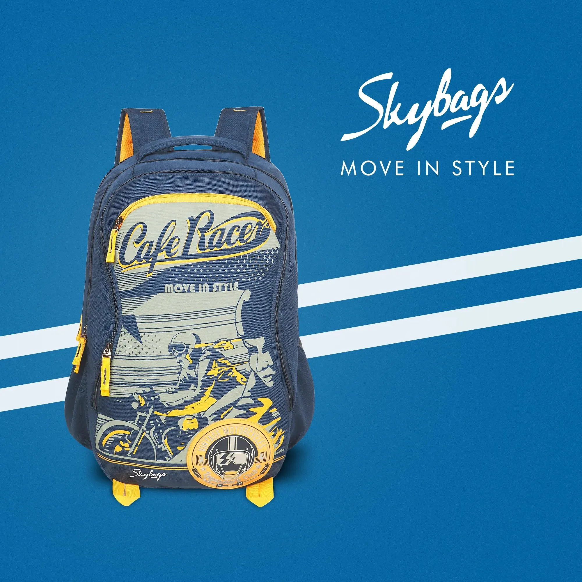 Skybags Offroader Pro  Laptop Backpack  Navy Blue
