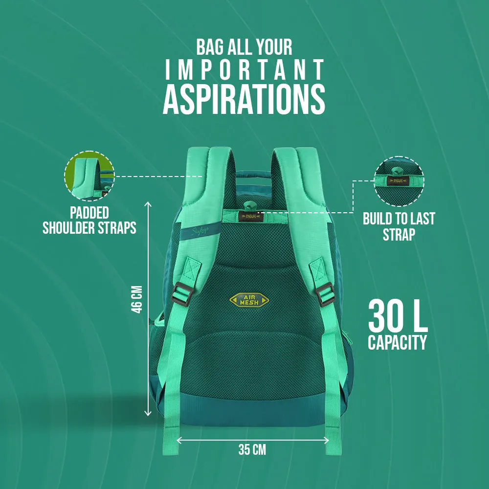 Skybags Squad 06  School Backpack Green