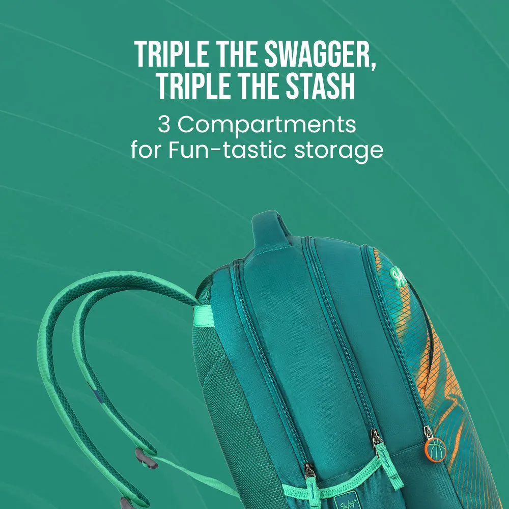 Skybags Squad 06  School Backpack Green