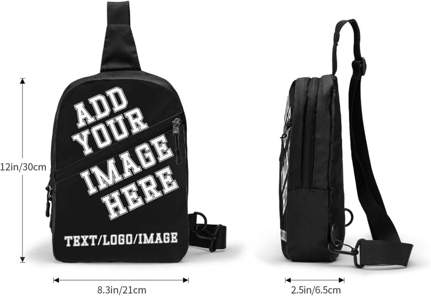 Sling Backpack Design Your Own Personalized Crossbody Sling Bags Add Your Text Logo Photo Custom Bag for Men Women