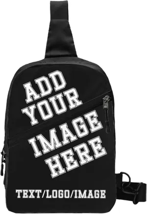 Sling Backpack Design Your Own Personalized Crossbody Sling Bags Add Your Text Logo Photo Custom Bag for Men Women