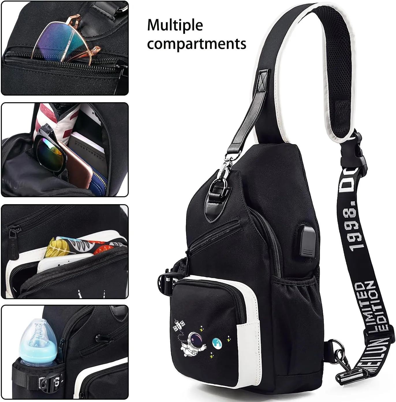 Sling Bag, Crossbody Shoulder Bag for Mens Women Multipurpose Daypacks Chest Bag
