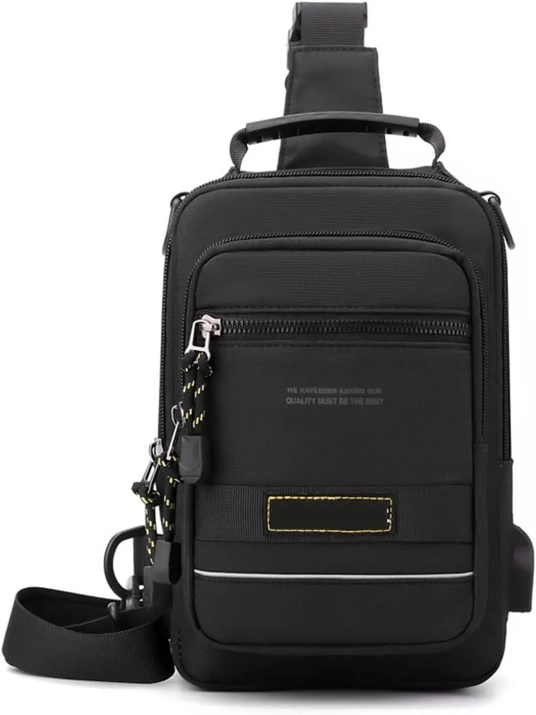 Sling Bag for Men Women, Shoulder Backpack Chest Bags Hiking Daypacks(Black)