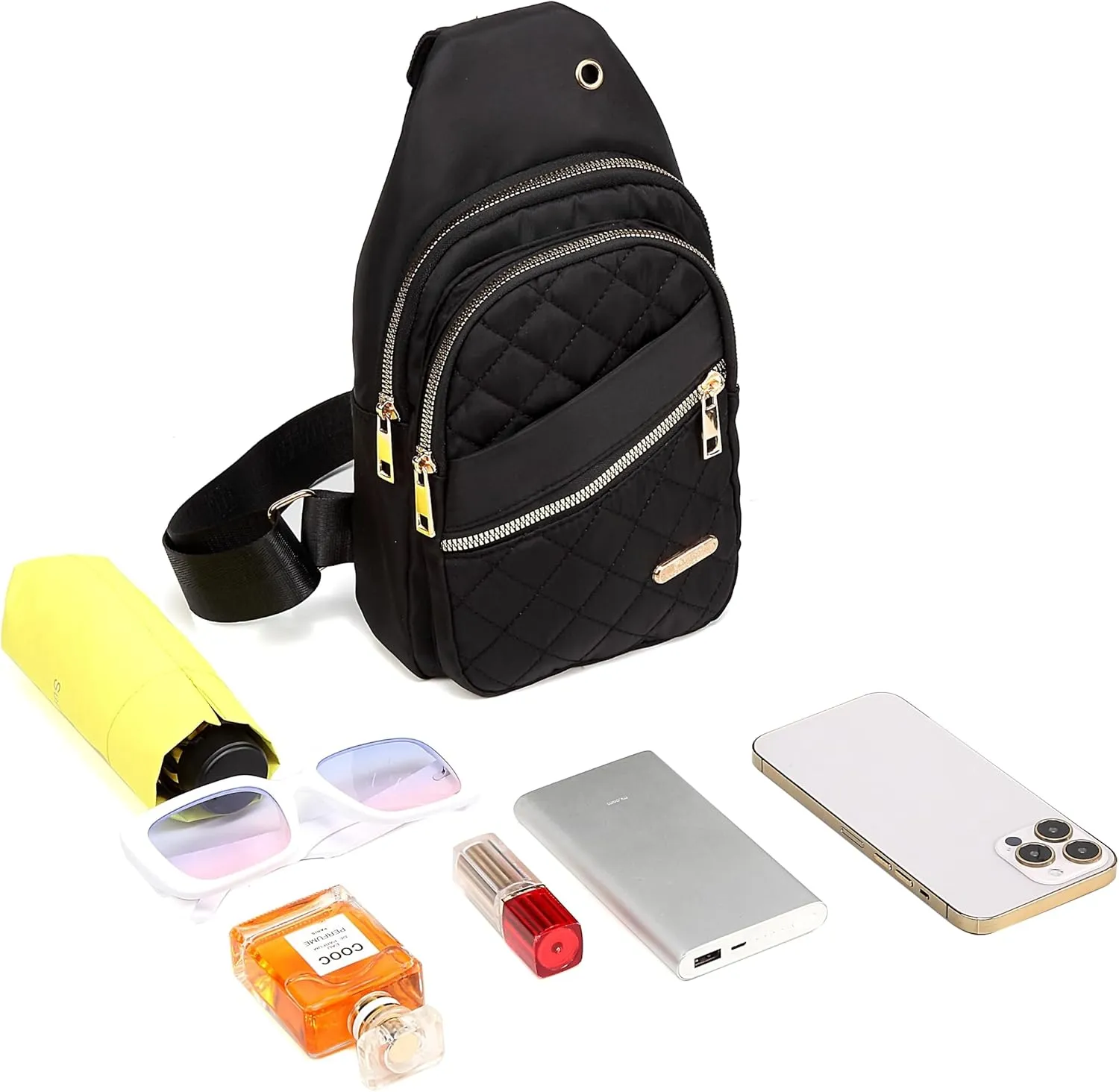 Small Sling Bag for Women, Sling Backpack Daypack Fanny Pack Crossbody Bags for Hiking Travel Sports Running