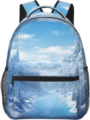 Snow Ice World Backpack for Men Women Casual Daypack Laptop Backpack Computer Bag Travel Laptop Bag