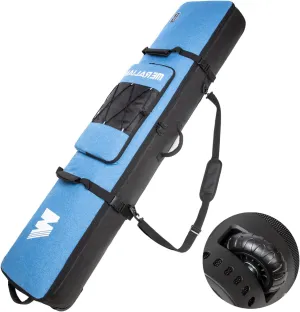 Snowboard Bag with Wheels, Padded Roller Snowboard Bag for Single Snowboard and Snowboard Boots,Available Length in 160cm and 170cm.