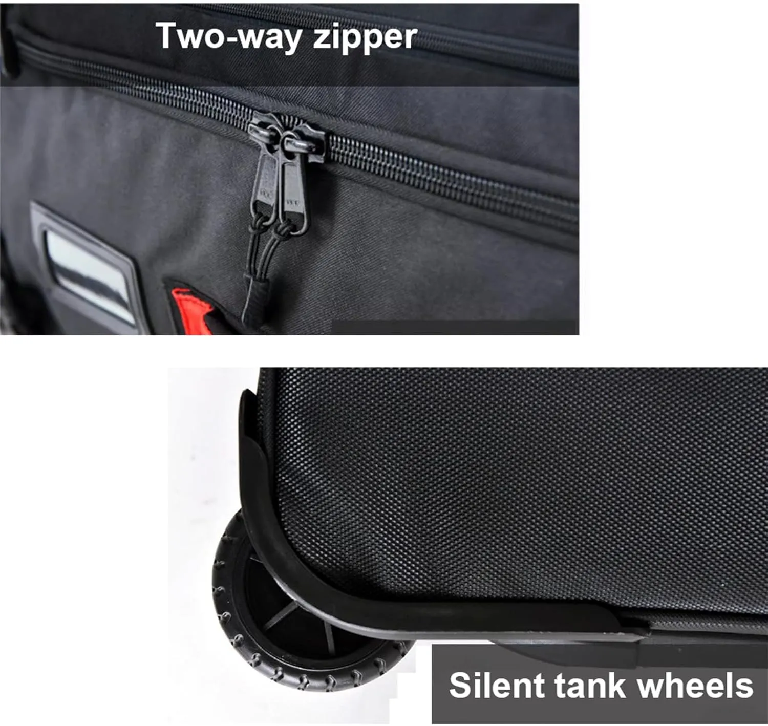 Snowboard Bag with Wheels Padded Ski Bag for Flying Air Travel Waterproof Roller Snowboard Bag Foldable Wheeled Ski Bag Double Rolling Ski Bag