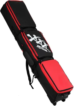 Snowboard Bag with Wheels Padded Ski Bag for Flying Air Travel Waterproof Roller Snowboard Bag Foldable Wheeled Ski Bag Double Rolling Ski Bag