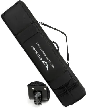 Snowboard Bag with Wheels, Store Transport Snowboard Up to 175 cm, Extendable Ski Bags for Air Travel
