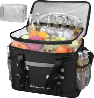Soft Cooler Bag Insulated Leakproof 48/75 Cans Collapsible w/Insulating Cover&Leakproof PVC Bag, Large Travel Cooler, Soft Sided Coolers for Picnic, Camping, Beach, Trip