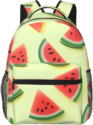 Summer Watermelon Backpack for Men Women Casual Daypack Laptop Backpack Computer Bag Travel Laptop Bag