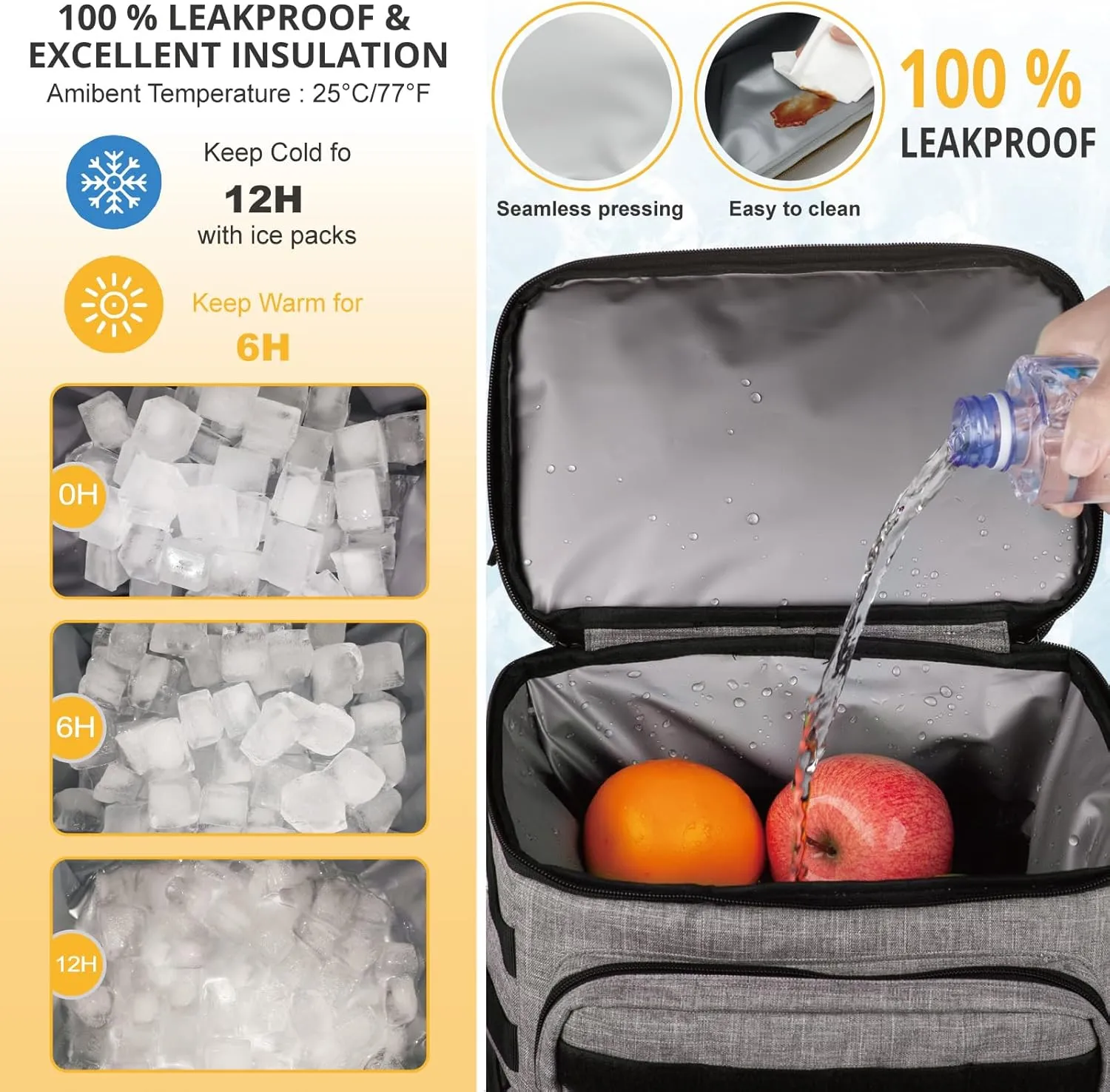 Tactical Backpack Cooler,Soft Lightweight Leakproof Cooler Backpack,Insulated Cooler Bag,Portable Soft Cooler Bag Waterproof for Beach, Travel, Camping, Picnic, Hiking