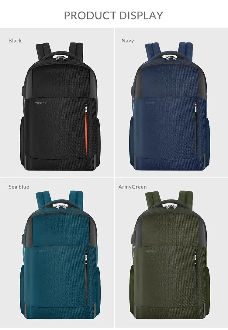 Tigernu New Multifunction Anti theft Men Backpack Bag USB Charging Travel Backpacks Male Laptop Backpack Bag  For Teens Rucksack