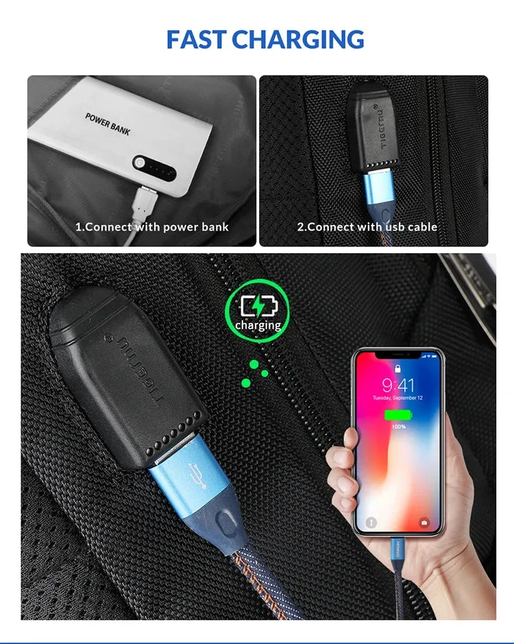 Tigernu New Multifunction Anti theft Men Backpack Bag USB Charging Travel Backpacks Male Laptop Backpack Bag  For Teens Rucksack
