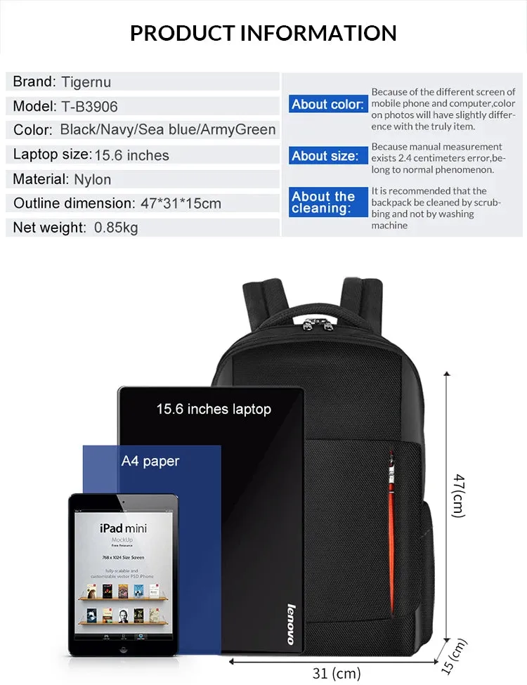 Tigernu New Multifunction Anti theft Men Backpack Bag USB Charging Travel Backpacks Male Laptop Backpack Bag  For Teens Rucksack