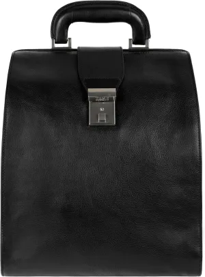 Time Resistance Leather Backpack for Men and Women - Business Rucksack Laptop Bag (Black)