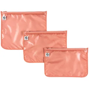 Tiny Twinkle Mess-proof Travel Bags, Airline Compliant, Zipper Closure, Clear Front Pouch, Diaper Bag Packing, Toiletry or Cosmetics Organizer 3 Pack Set