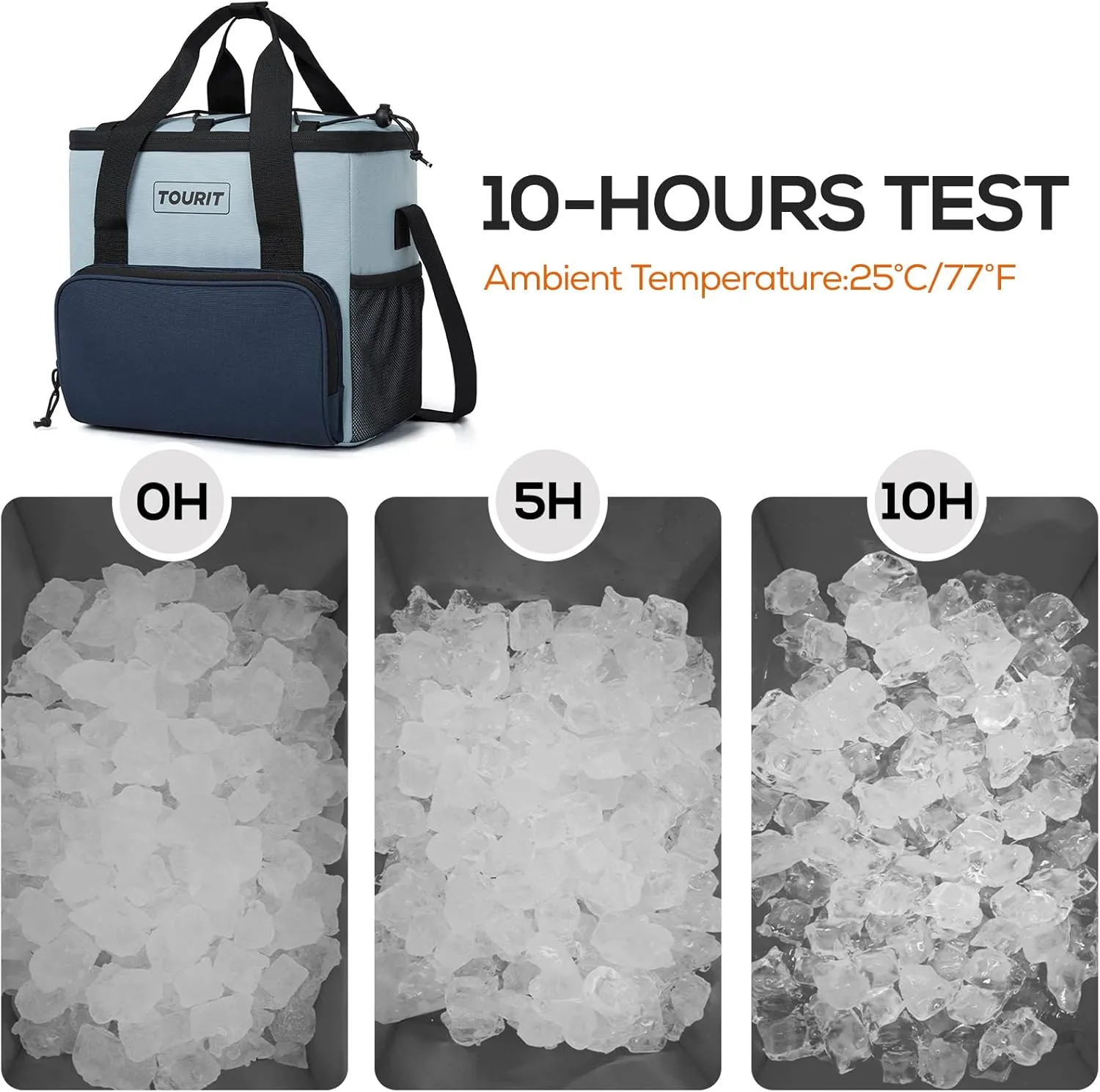 TOURIT Cooler Bag 24/35/46-Can Insulated Soft Cooler Portable Cooler Bag 14.6/24/32L Large Lunch Cooler for Picnic, Beach, Work, Trip