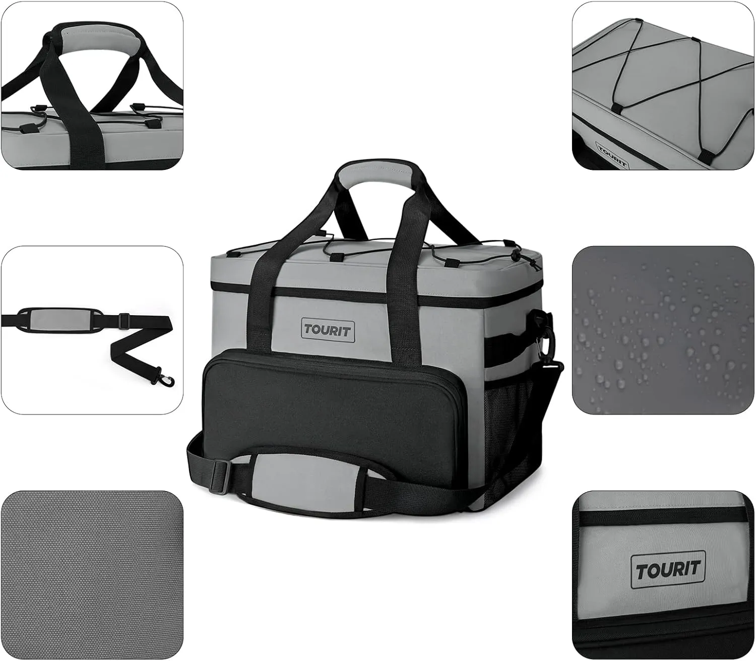 TOURIT Cooler Bag 24/35/46-Can Insulated Soft Cooler Portable Cooler Bag 14.6/24/32L Large Lunch Cooler for Picnic, Beach, Work, Trip