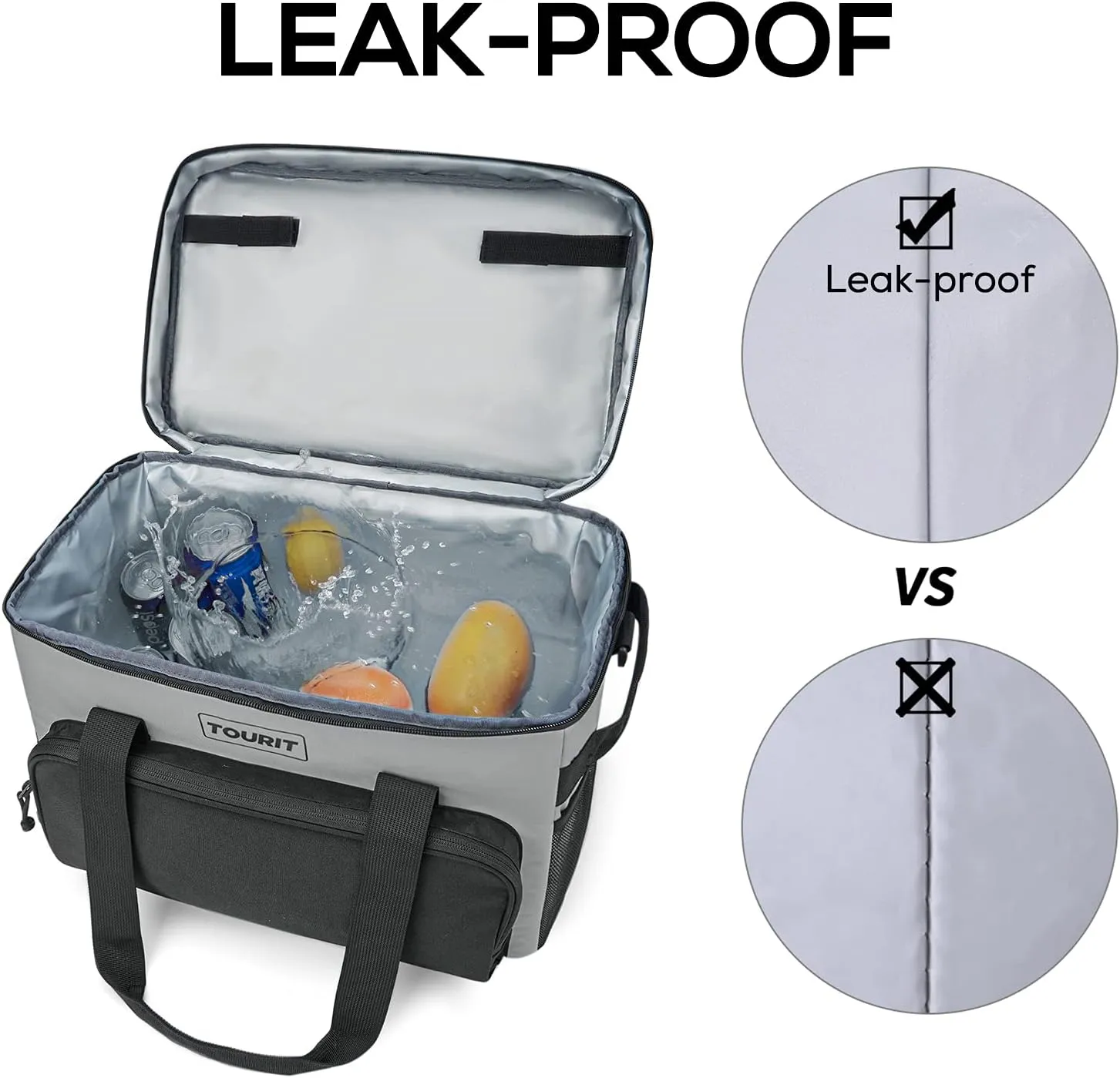 TOURIT Cooler Bag 24/35/46-Can Insulated Soft Cooler Portable Cooler Bag 14.6/24/32L Large Lunch Cooler for Picnic, Beach, Work, Trip