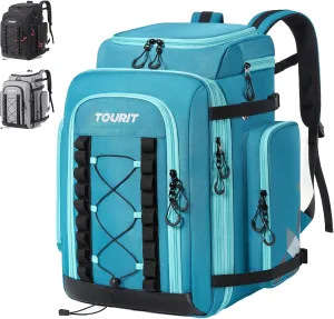 TOURIT Expandable Ski Boot Bag for Men Women, 60L Ski Boot Backpack for Ski Helmet, Snowboard Backpack for Skiing accessories