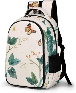 Travel Backpack for Men Women Casual Daypack Spring When Moths Soar Laptop Backpack Computer Bag Lightweight Shoulder Bag