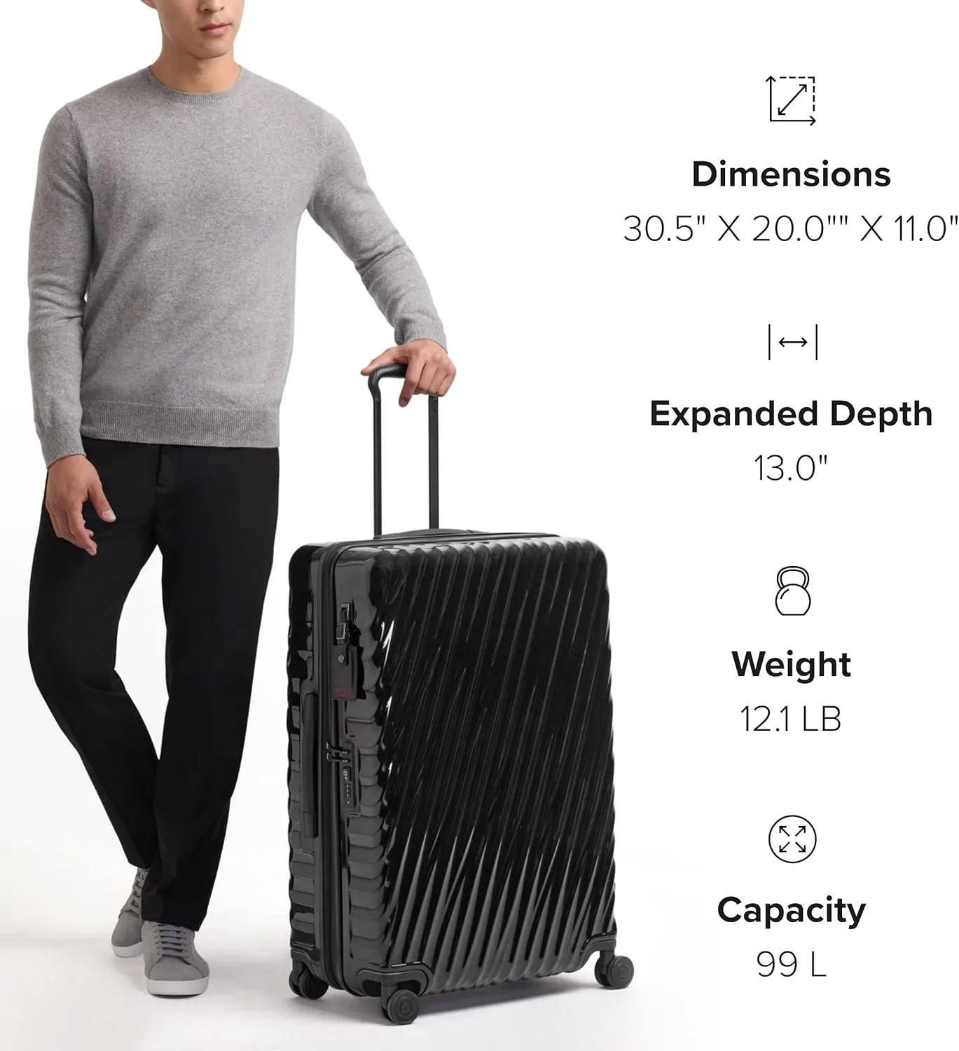 TUMI - 19 Degree Extended Trip Expandable 4 Wheeled Packing Case - Hard Shell Suitcase - Roller Suitcase Checked Bag - Mauve Texture
