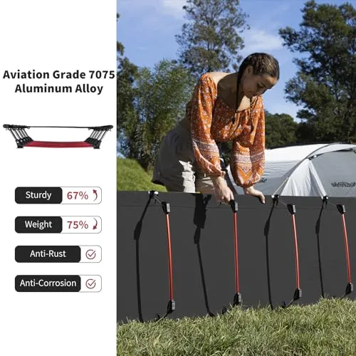 Ultralight Camping Cot,Easy to Assemble Folding Tent Cot,Portable Camping Bed