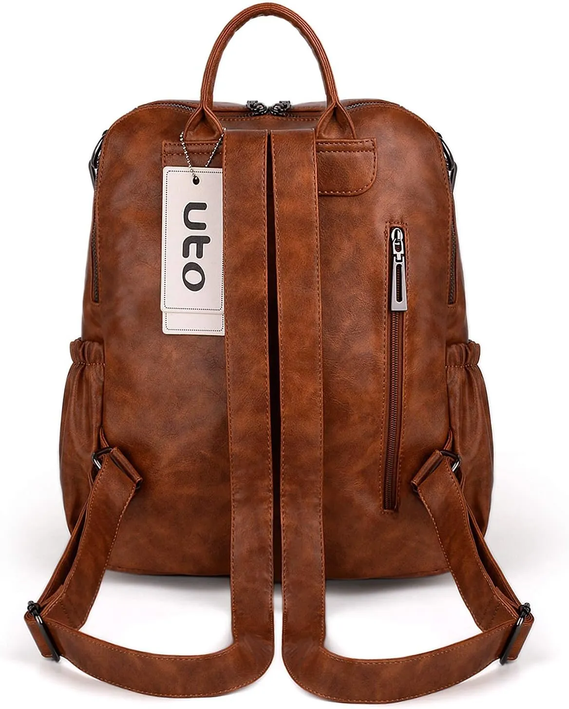 UTO Women Backpack Purse Leather Vegan Ladies Fashion Designer Rucksack Convertible Travel Shoulder Bag with Tassel