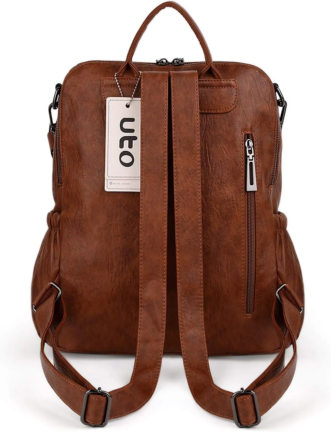 UTO Women Backpack Purse Leather Vegan Ladies Fashion Designer Rucksack Convertible Travel Shoulder Bag with Tassel