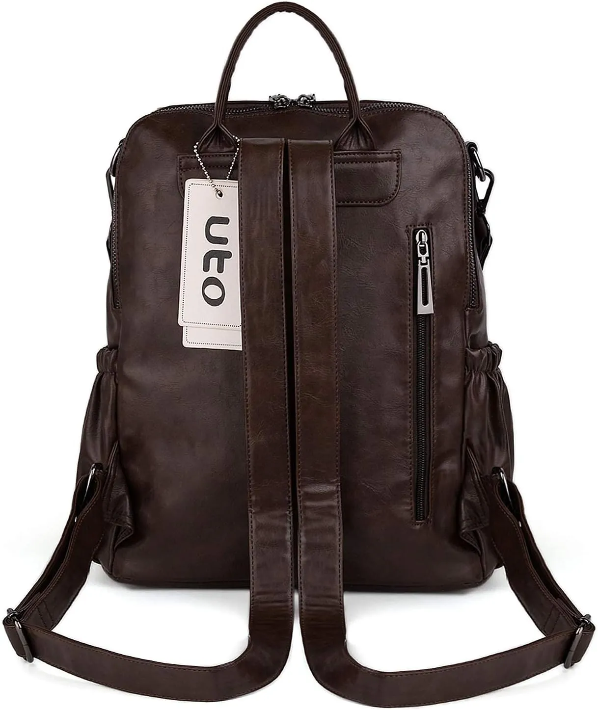 UTO Women Backpack Purse Leather Vegan Ladies Fashion Designer Rucksack Convertible Travel Shoulder Bag with Tassel
